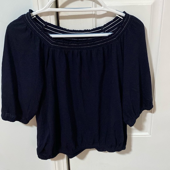 Loft Bubble Hem Top (EUC) - Picture 2 of 4